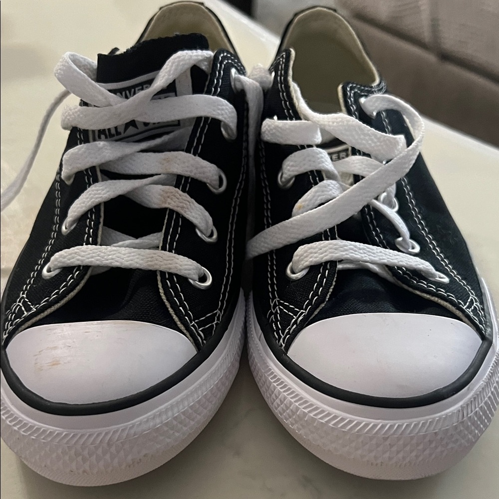 Converse Kids Black and White Low Top Sneakers
